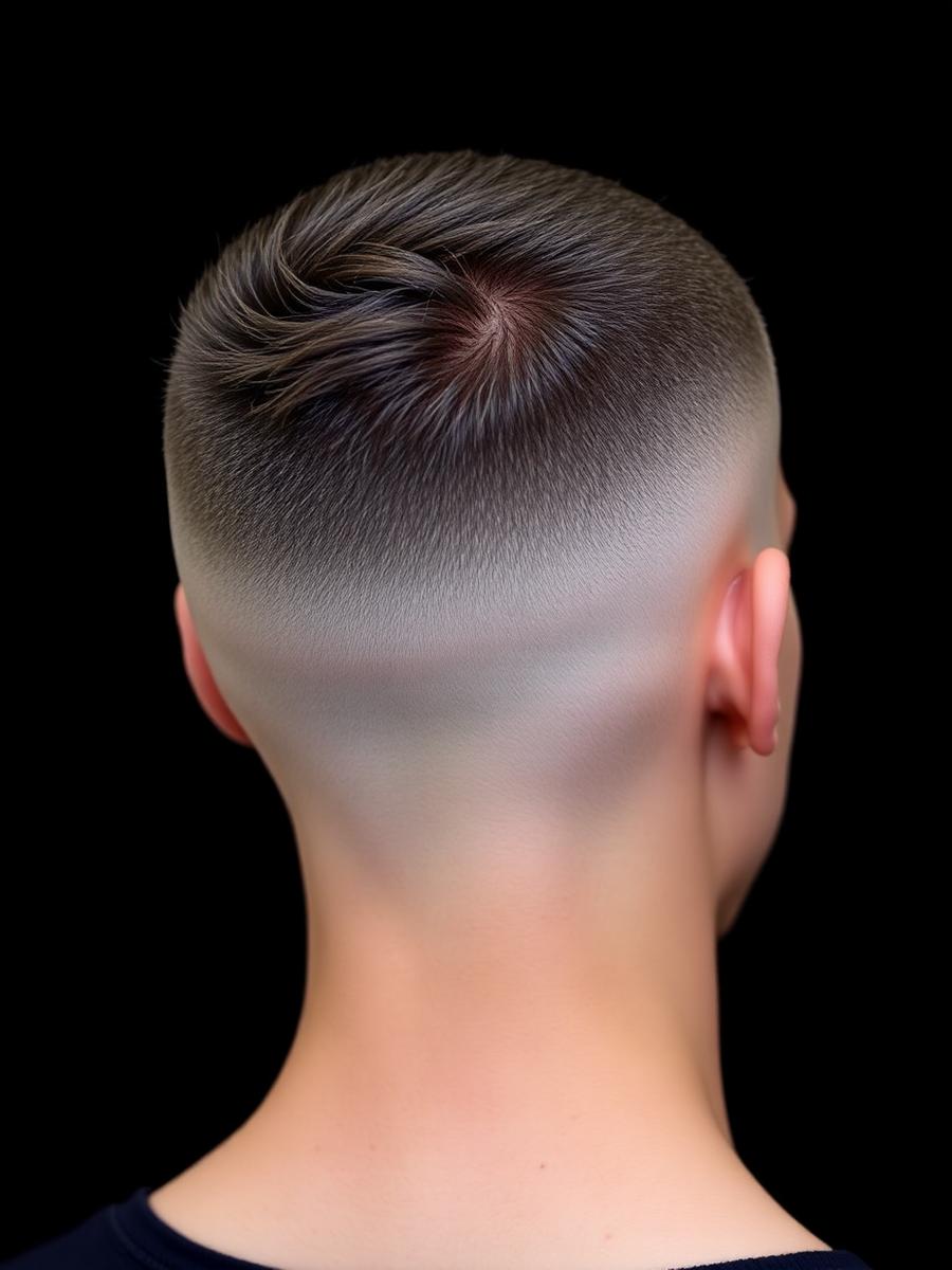 Close-up of a clean tapered haircut finished at BarberStarz